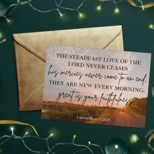 Lamentations 3: 22-23 Scripture Card